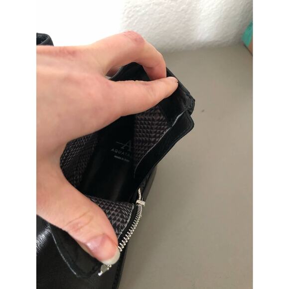 AQUATALIA Nadie Black Leather Waterproof Bootie - 6 - Picture 7 of 7